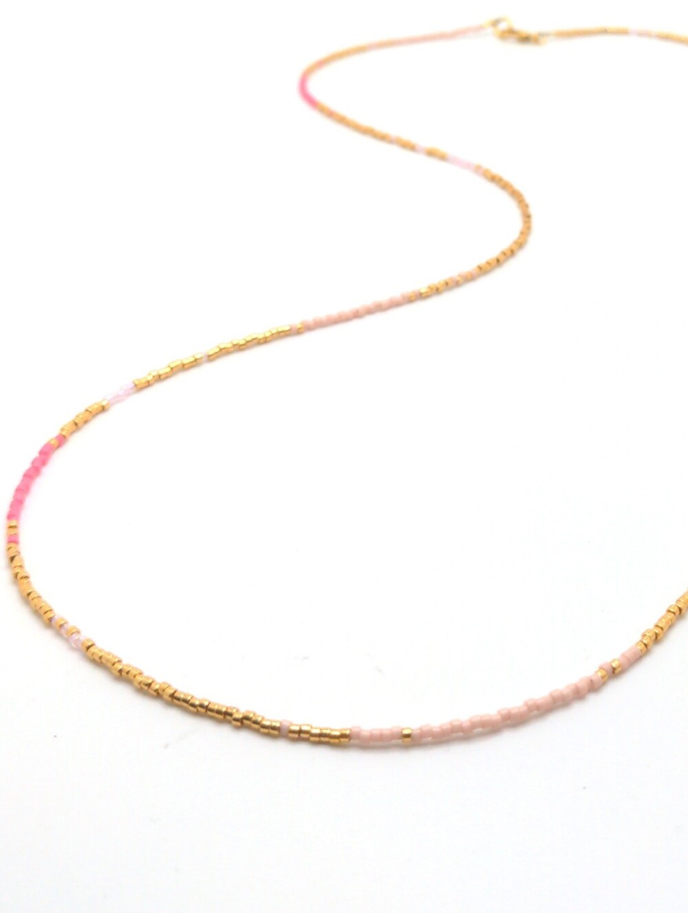 381MIDALANE Fine Gold Beaded Necklace, Handcrafted
